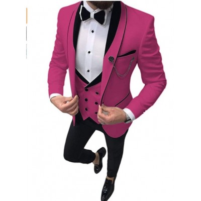新款西服套装男士三件套伴郎服装婚礼礼服男西装套装修身韩版正装图5