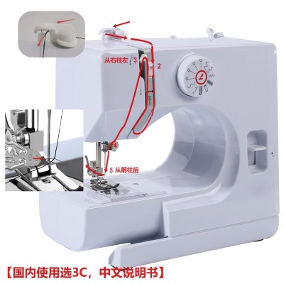 725缝纫机亚马逊电商家用缝纫机迷你多功能锁边锁扣眼吃厚缝纫机图2