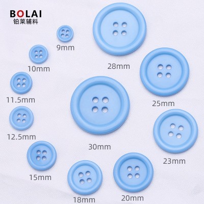 彩色细边四眼童装衬衫树脂纽扣百搭圆形手缝扣子毛衣外套大扣子图3