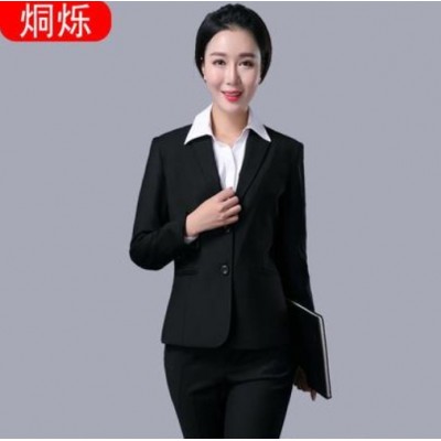 株洲工作服定制 时尚西装两件套 精品女士职业装图2