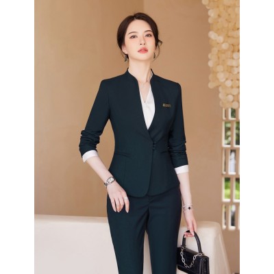 职业套装女珠宝店工服售楼物业客服工作服酒店前台接待工作装套裙图5