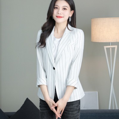 春秋新款一粒扣修身百搭时尚气质高端西装外套西装女上衣工图4