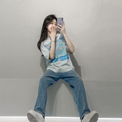 2024夏季日常百搭宽松休闲男女情侣装印花字母短袖上衣t恤批发图3