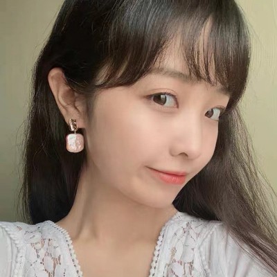 天然淡水珍珠方形耳钉女法式复古轻奢不规则异形巴洛克耳环高级感图4
