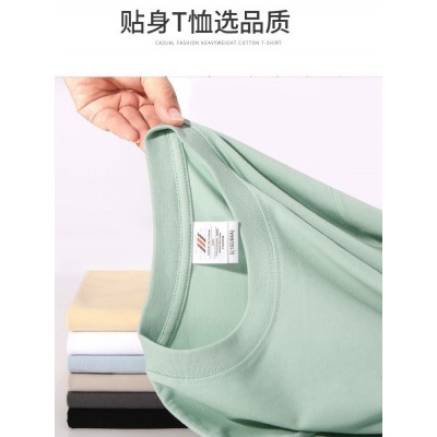 230克秋冬款精梳棉长袖t恤男女内搭广告圆领秋衣长袖纯色打底衫厂图4