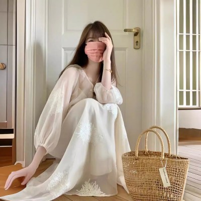 新中式女装中国风禅意清冷感套装改良汉服连衣裙子早春款2024新款图4