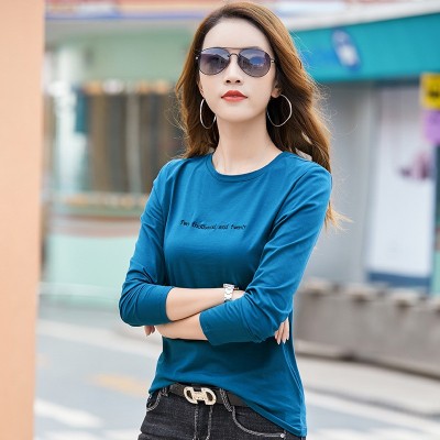 春季新款长袖打底小衫女T恤女圆领秋冬内搭洋气个性欧货602图2