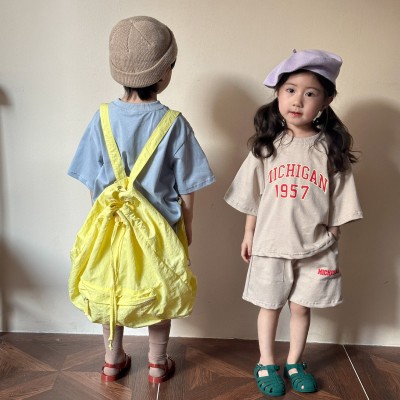 儿童夏季运动套装男童纯棉宽松衣服宝宝2024新款女童休闲短袖夏装图4