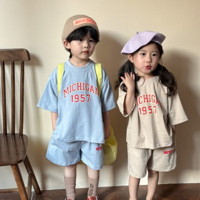 儿童夏季运动套装男童纯棉宽松衣服宝宝2024新款女童休闲短袖夏装图5