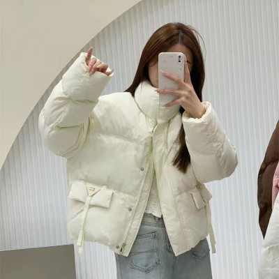 平湖2023冬季新款立领羽绒服短款鹅绒面包服女小个子外套加厚保暖图2