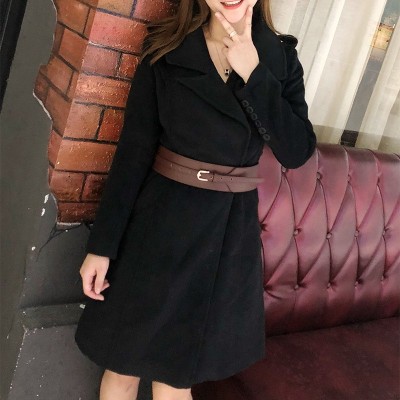 韩版羽绒服腰带女宽腰带 女式真皮皮带简约装饰腰封黑色批发爆款图3