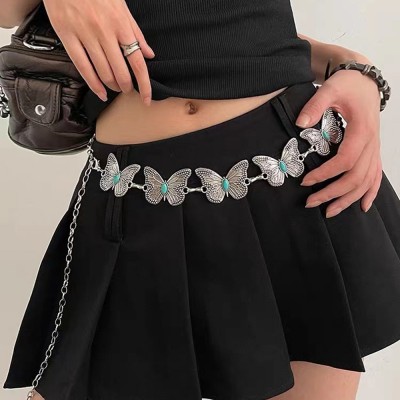 高级感复古腰链配饰百搭金属链条蝴蝶腰带女配连衣裙裙子收腰简约图5