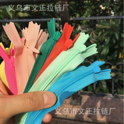 加工定制隐形拉链来样生产3号隐形尼龙拉链布边蕾丝KA拉头图2