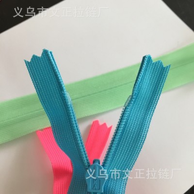 加工定制隐形拉链来样生产3号隐形尼龙拉链布边蕾丝KA拉头图4