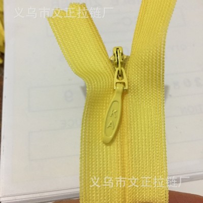 加工定制隐形拉链来样生产3号隐形尼龙拉链布边蕾丝KA拉头图5