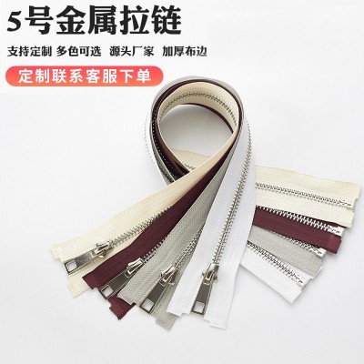 现货5号服装金属拉链批发 银齿开尾钛合金Y牙顺滑外套夹克拉链图3