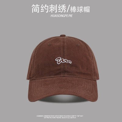 鸭舌帽女简约刺绣棒球帽遮脸显脸小防紫外线遮阳帽百搭学生防晒帽图4