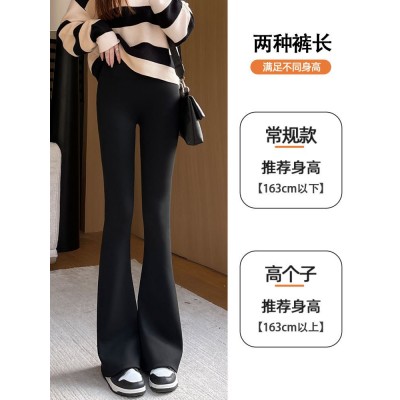 微喇裤鲨鱼裤女2024新款春秋外穿高腰提臀紧身瑜伽健身喇 叭裤子图2