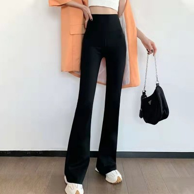 高个子微喇叭鲨鱼裤女春夏高腰裤子显瘦拖地裤垂感长裤外穿打底裤图3