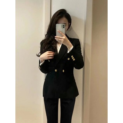 西装套装女大学生公务员面试工作服春秋新款职业西装套装高端西服图2