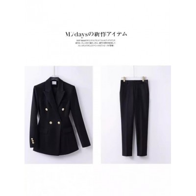 西装套装女大学生公务员面试工作服春秋新款职业西装套装高端西服图5