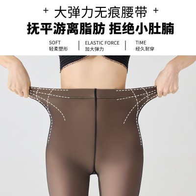 跨境欧美黑丝光腿神器亚马逊80克黑透肤连裤弹力性感裤袜外贸批发图4
