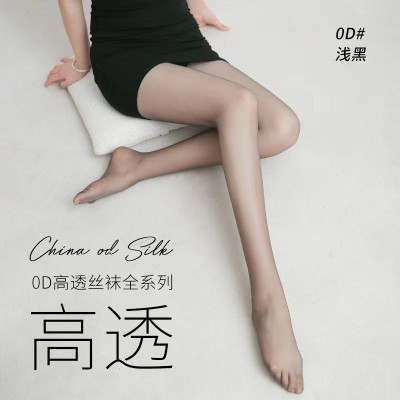 网红爆款空气黑超薄高透隐形黑丝春夏防勾丝不掉档连体美肤 丝袜图4