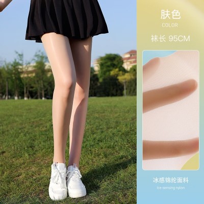 夏季打底马油丝袜女户外高尔夫运动薄款美腿蚕丝袜防晒光腿连裤袜图5