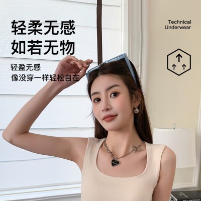 8851组合件短款百搭夏季显瘦紧身外穿打底美背自带胸垫薄款防走光图5