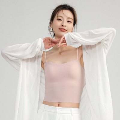 8851组合件短款百搭夏季显瘦紧身外穿打底美背自带胸垫薄款防走光图4
