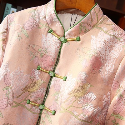 唐装女装中国风秋冬汉服棉衣新中式棉服加厚花棉袄旗袍外套女上衣图2