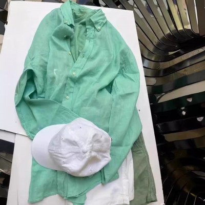 春秋新款粉色棉麻衬衣单排扣长袖常规通勤休闲纯色衬衫女图2