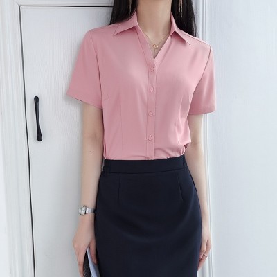 开衫女式衬衫夏高级感通勤新款职业气质工装衬衣夏季女款小个子图2