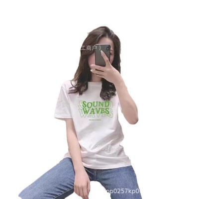 夏季新款高级感黑白色纯棉女装短袖t恤女纯棉美式宽松纯欲风ins潮