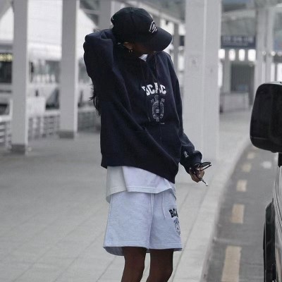 韩国badblood辣妹休闲时尚卫衣女潮春秋新款BCAC字母刺绣复古美式图3