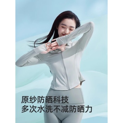 小野同款防晒衣女新款夏季防紫外线修身外套透气冰丝 防晒服图2