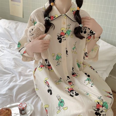 实拍2024夏季新款睡衣女韩系可爱减龄休闲舒适睡裙可外穿家居服图4