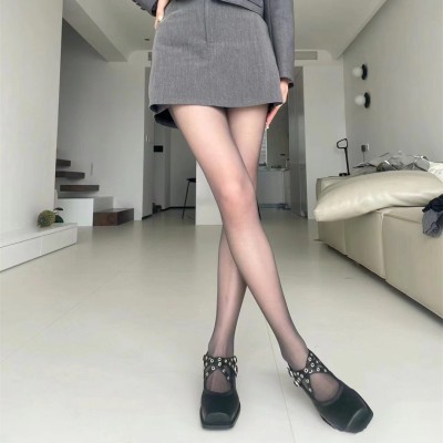 加长高透0D薄款丝袜轻薄隐形全透明均匀细腻黑丝性感女防晒连裤袜图3