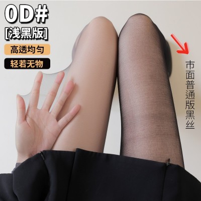 0D超薄款黑丝袜女春夏季防勾丝全透明连裤袜不掉档性感黑色丝袜图5