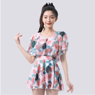 游泳衣女分体大码游泳衣加肥保守妈妈款泳衣遮肚显瘦游泳馆泡温泉图5