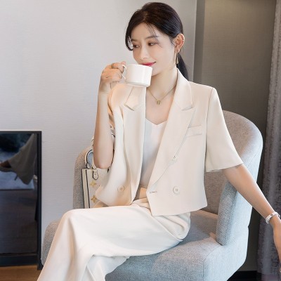 本职短袖西装外套新款春夏小个子休闲气质时尚短款西服上衣职图4