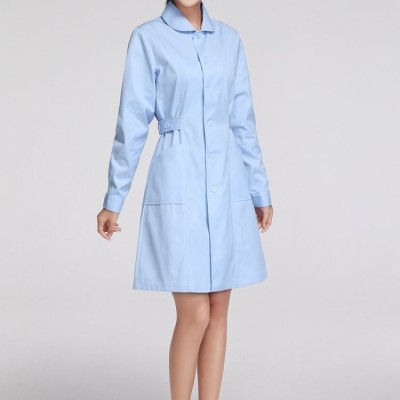 护士服 夏季短袖女长袖分体套装 圆领修身连衣裙 支持批发图4