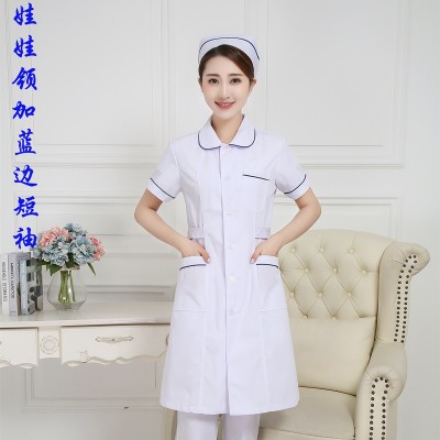 男女款白大褂吸湿工作服 女护士服 所药店医生服定制图3