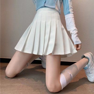 2024新款高腰百褶a字半身裙性感清纯显瘦jk学生收腰短裙 夏季女图3