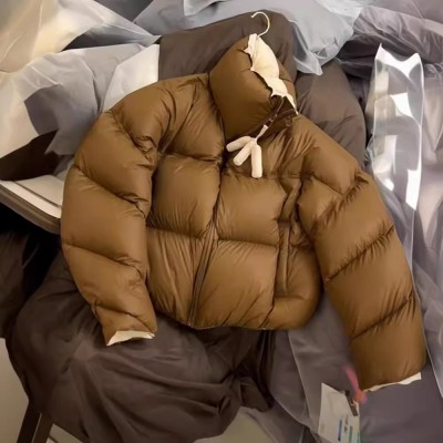 2024新款羽绒服女短款小个子欧货面包服时尚洋气设计感冬加 厚外套图5