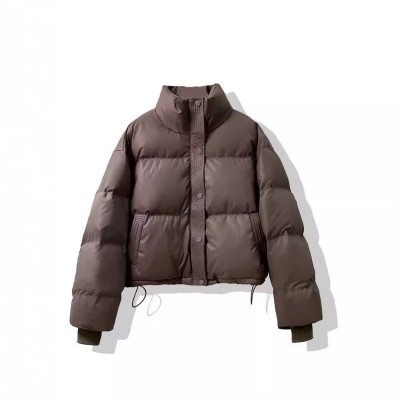 免洗新款PU皮棉服女短款2024新款宽松加厚面包服小个子棉袄 外套潮图5