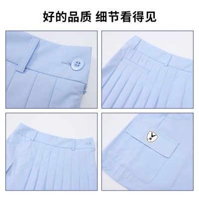 夏季户外运动百褶裙防走光高腰瑜伽裙带口袋收腹显瘦高尔夫半身裙图3