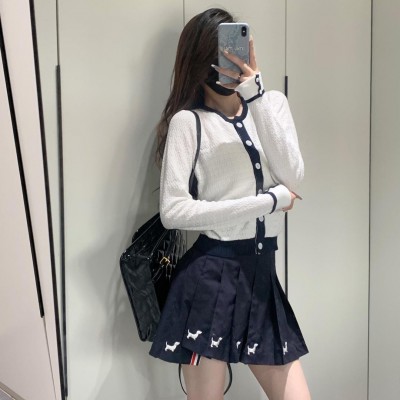 THOM BIRUCRO女士春秋季新款镂空圆领休闲百搭小香风棉质 洞眼开衫图3