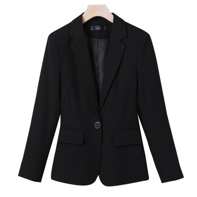 长袖西服正装女士韩版职业装套装春季工作服酒店餐厅前台文员工装图5