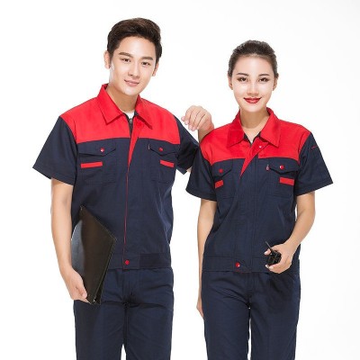 夏季短袖长袖劳保服车间工作服套装工装机械车间服装汽修服工程服图5